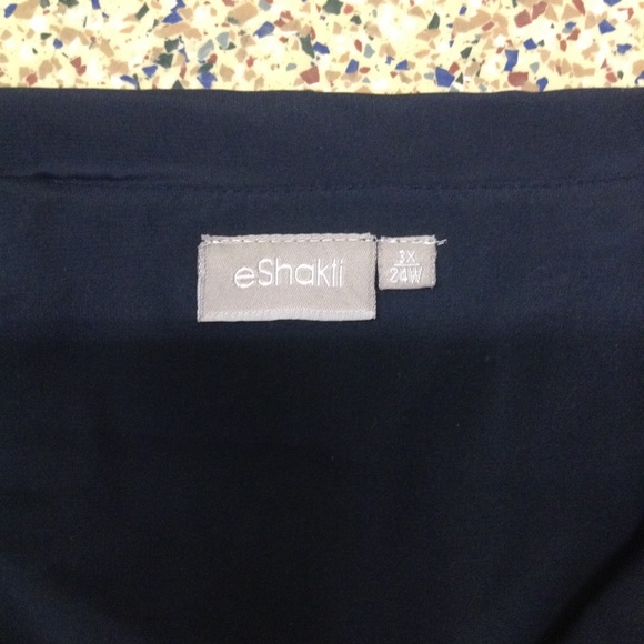 Eshakti navy blue crepe sheath dress 24W 3X - Picture 4 of 5